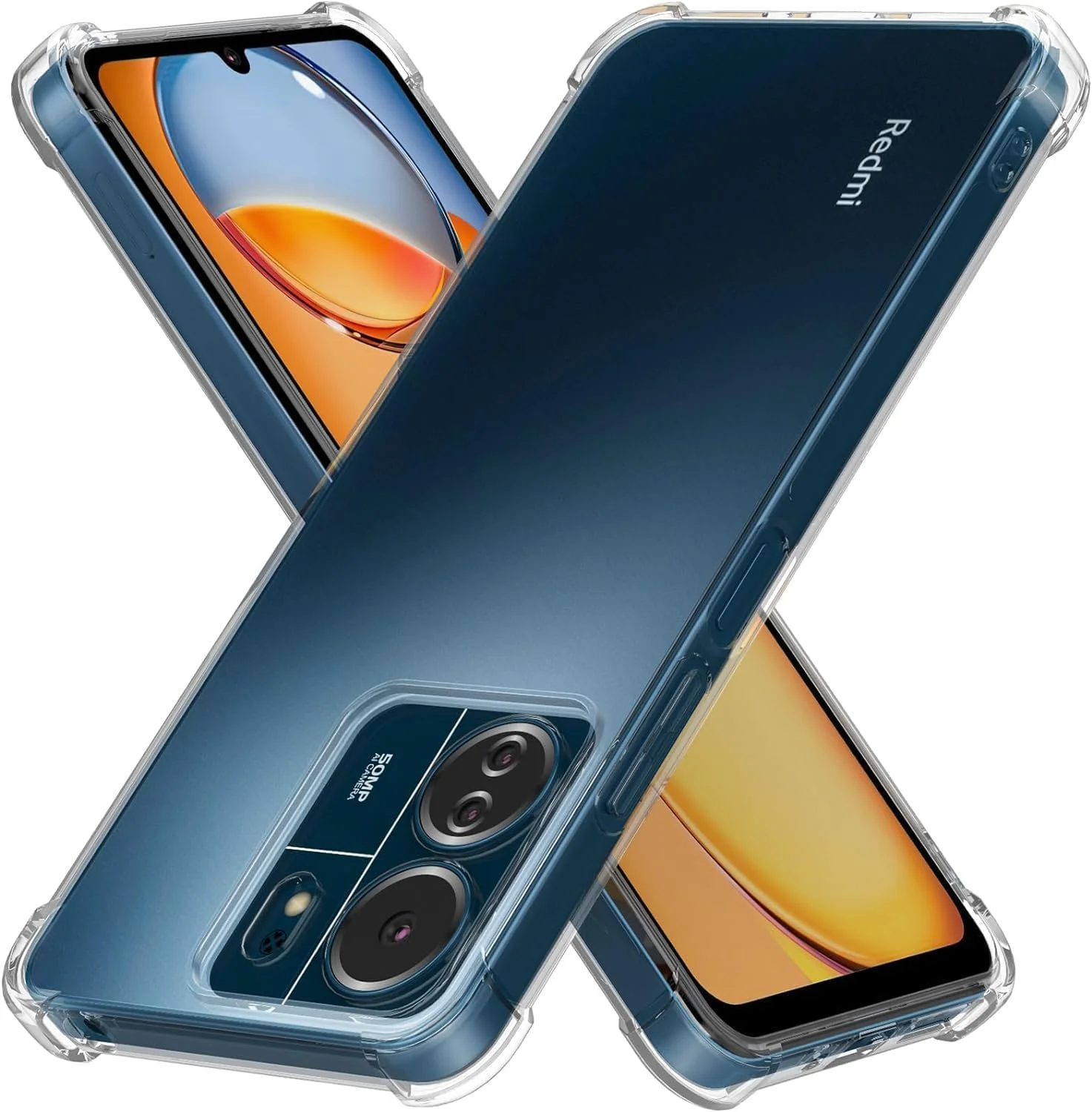 کاور محافظ گوشی شیائومی ردمی 13C، شفاف، گوشه‌های تقویت‌شده، TPU، ضد ضربه، انعطاف‌پذیر، مناسب گوشی ردمی 13C مدل 2023