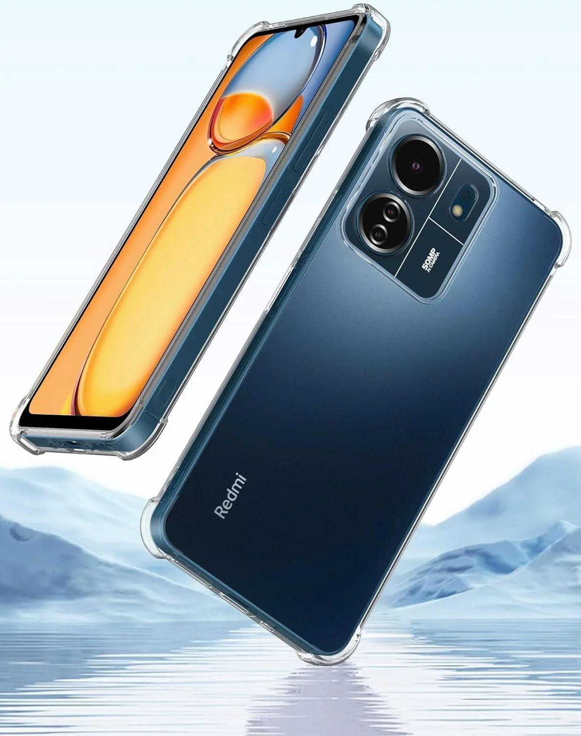 کاور محافظ گوشی شیائومی ردمی 13C، شفاف، گوشه‌های تقویت‌شده، TPU، ضد ضربه، انعطاف‌پذیر، مناسب گوشی ردمی 13C مدل 2023