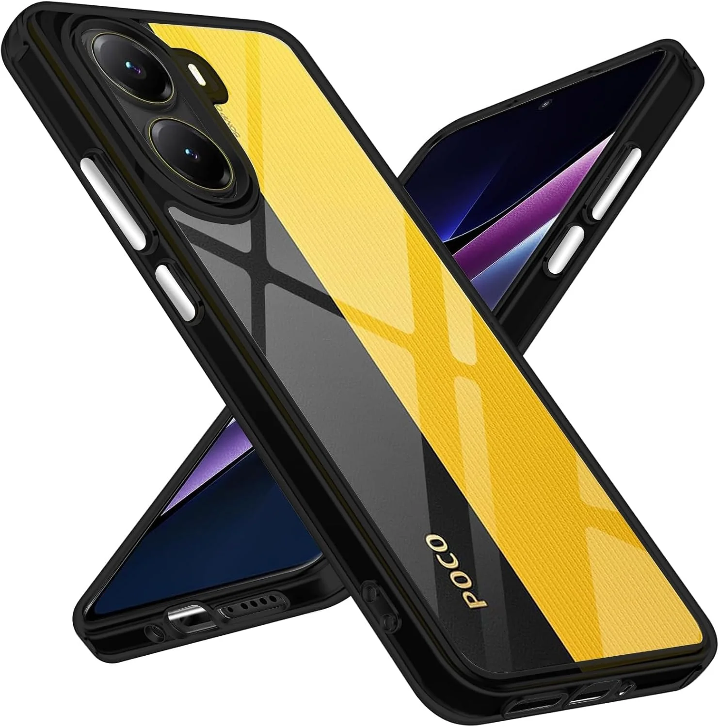 قاب محافظ کریستالی شفاف هیبریدی T Tersely سازگار با شیائومی پوکو X7 پرو - TPU + PC، ضد زردی، قاب محافظ، پوشش ضربه گیر (مشکی) قاب محافظ کریستالی شفاف هیبریدی T Tersely سازگار با شیائومی پوکو X7 پرو - TPU + PC، ضد زردی، قاب محافظ، پوشش ضربه گیر (مشکی)