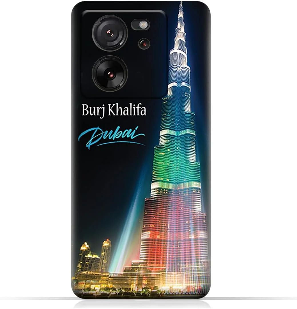 کاور محافظ گوشی موبایل شیائومی 13T (5G) مدل AMC Design TPU با طرح برج خلیفه روشن