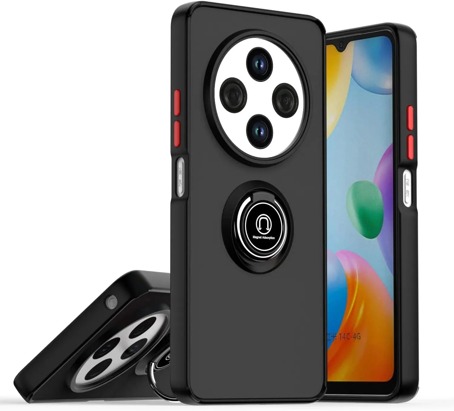 کاور محافظ گوشی شیائومی ردمی 14C با حلقه فلزی، استند و قابلیت اتصال مغناطیسی به هولدر خودرو، ضد ضربه، با پوشش مات و مقاوم کاور محافظ گوشی شیائومی ردمی 14C با حلقه فلزی، استند و قابلیت اتصال مغناطیسی به هولدر خودرو، ضد ضربه، با پوشش مات و مقاوم