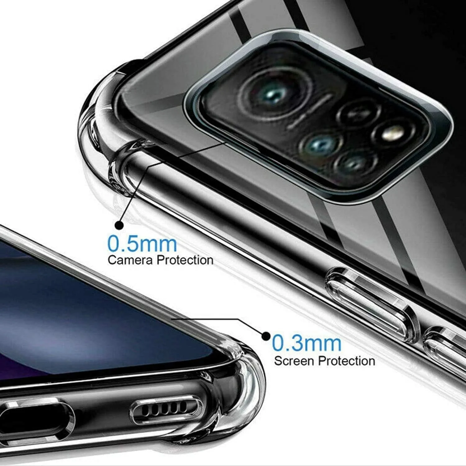 قاب محافظ ایمودیل برای گوشی شیائومی می 10 تی 5G / می 10 تی پرو 5G / ردمی K30S، کاور پشتی با بالشتک هوا، سیلیکونی نرم، ضد ضربه، ضد خش، محافظ گوشه