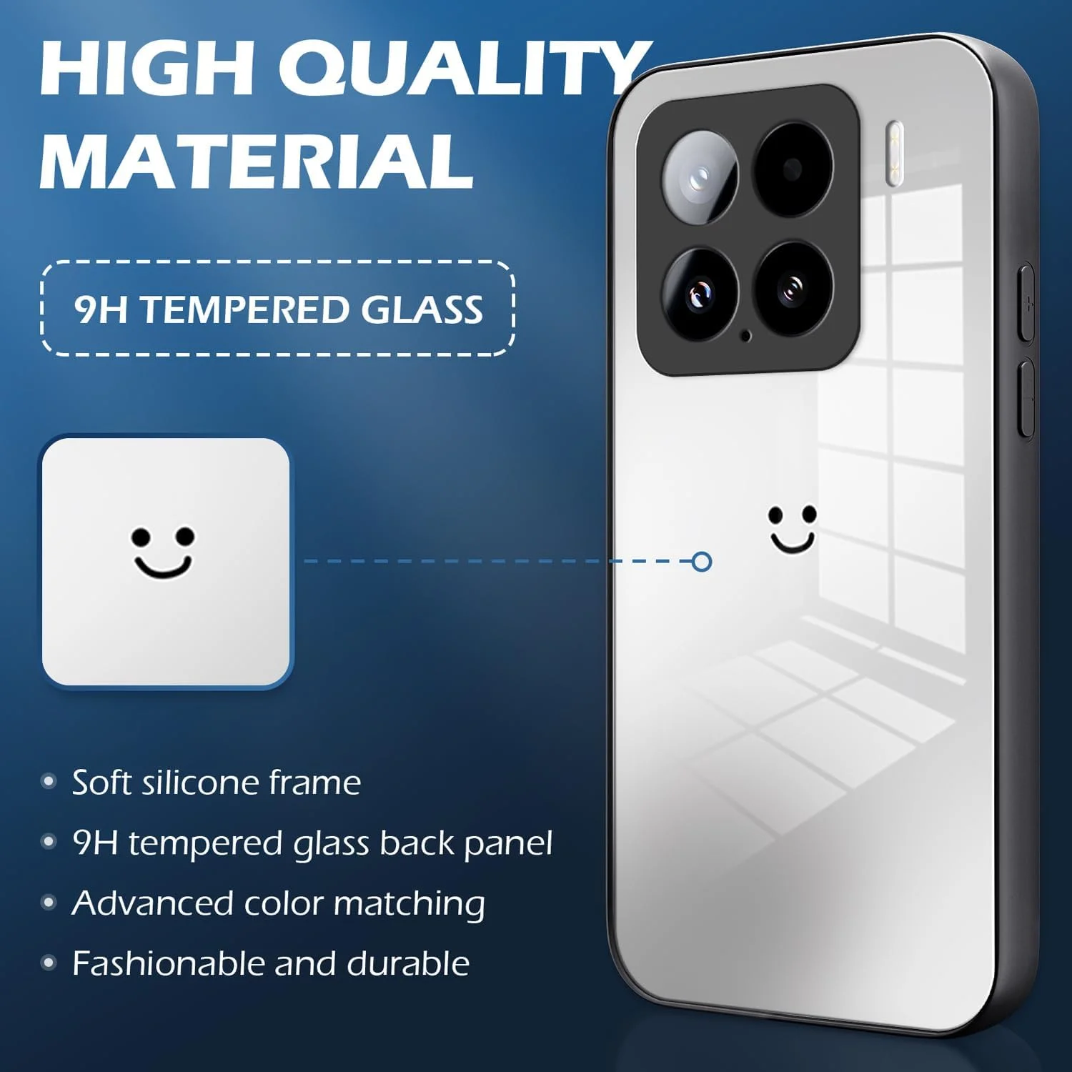 قاب گوشی XINYEXIN برای شیائومی 15 5G، کاور گوشی شیشه ای گرادیانی، ضد ضربه و ضد خش، فوق العاده نازک - مشکی قاب گوشی XINYEXIN برای شیائومی 15 5G، کاور گوشی شیشه ای گرادیانی، ضد ضربه و ضد خش، فوق العاده نازک - مشکی