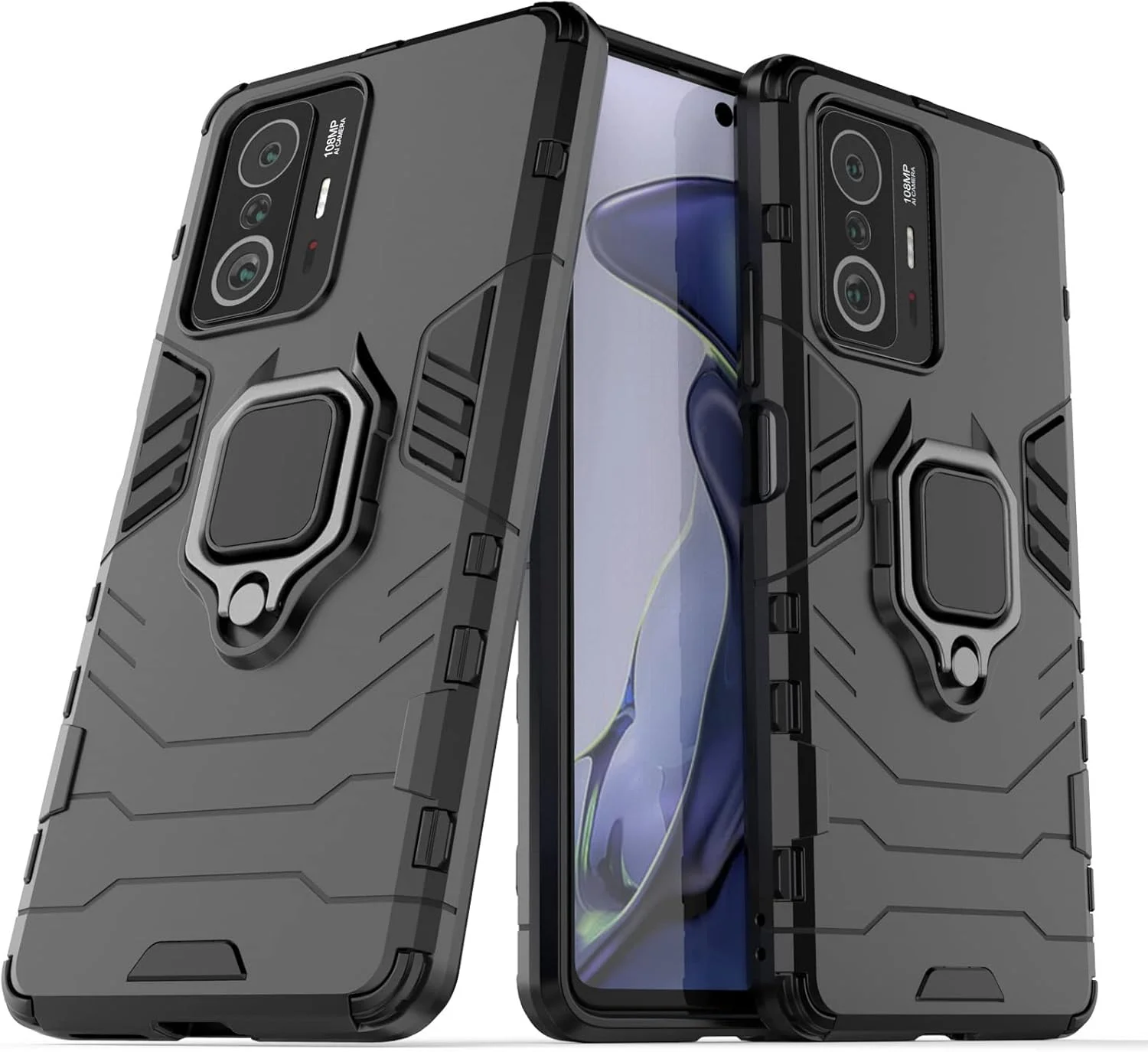 کاور محافظ گوشی شیائومی Mi 11T/11T Pro، مدل هیبریدی مقاوم در برابر ضربه، دارای پایه استند، رنگ مشکی کاور محافظ گوشی شیائومی Mi 11T/11T Pro، مدل هیبریدی مقاوم در برابر ضربه، دارای پایه استند، رنگ مشکی