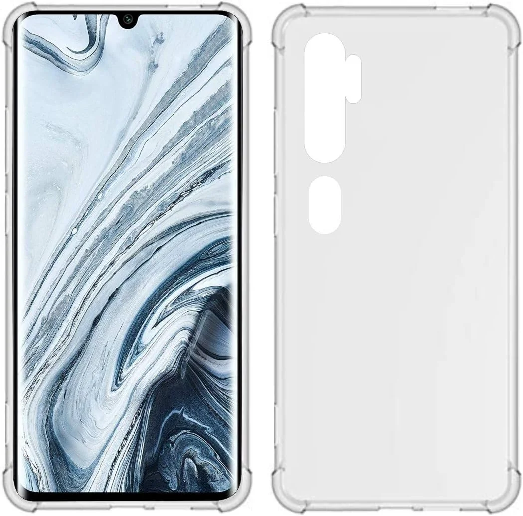 کاور محافظ TPU چهار گوشه شفاف نرم USTIYA برای شیائومی نوت 10 / می نوت 10 پرو / CC9 پرو