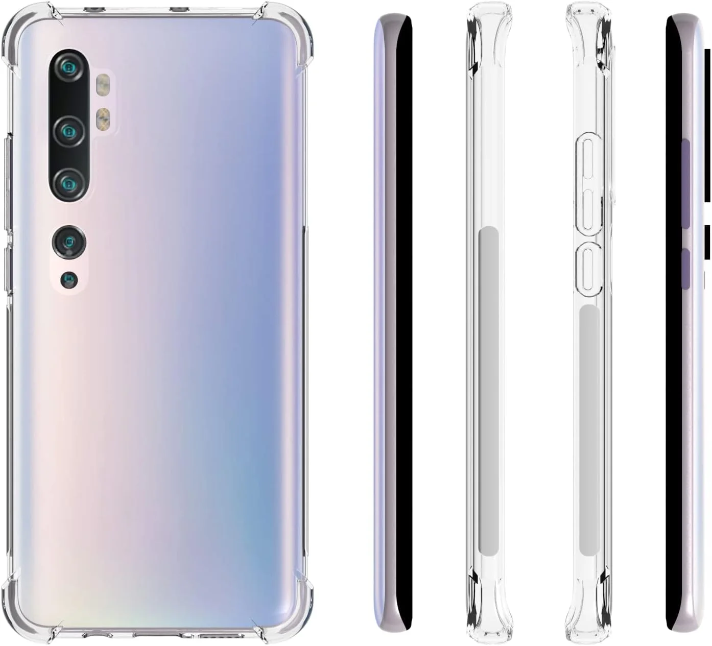 کاور محافظ TPU چهار گوشه شفاف نرم USTIYA برای شیائومی نوت 10 / می نوت 10 پرو / CC9 پرو