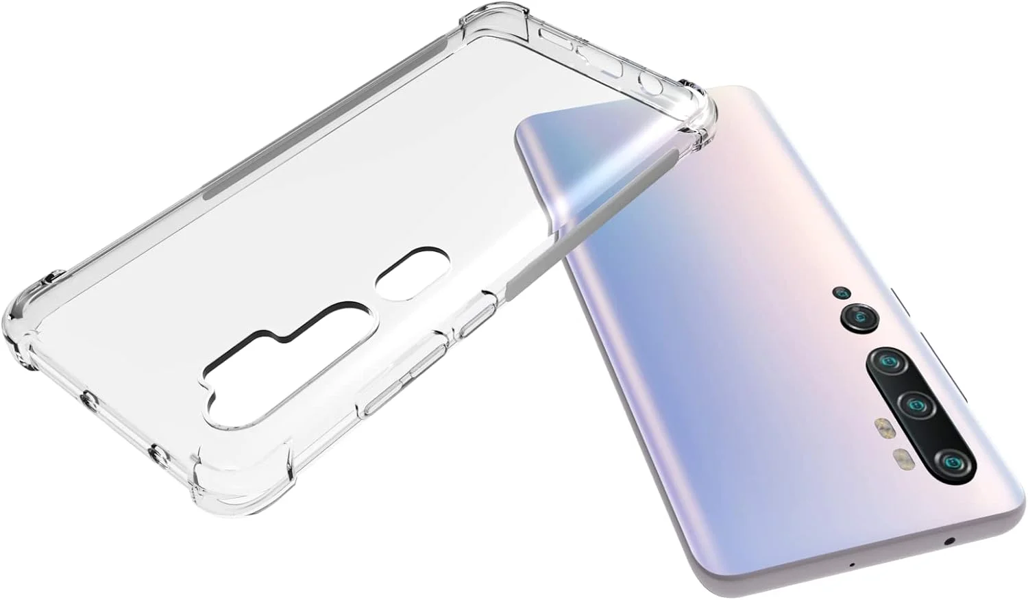 کاور محافظ TPU چهار گوشه شفاف نرم USTIYA برای شیائومی نوت 10 / می نوت 10 پرو / CC9 پرو