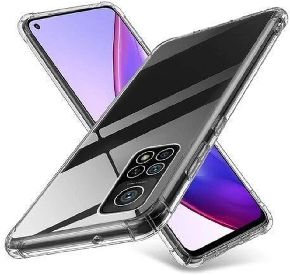 کاور محافظ ژله ای شفاف مناسب برای گوشی شیائومی می 10 تی 5G / می 10 تی پرو 5G / شیائومی ردمی K30s، کاور پشتی سیلیکونی نرم و انعطاف پذیر، ضد ضربه با گوشه های تقویت شده