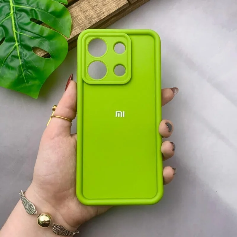 قاب محافظ سیلیکونی ضد ضربه برای گوشی شیائومی ردمی نوت 13 4G به همراه محافظ صفحه نمایش شیشه ای [2 عدد]، محافظت نظامی، ضد لغزش (سبز تیره، نوت 13 4G)