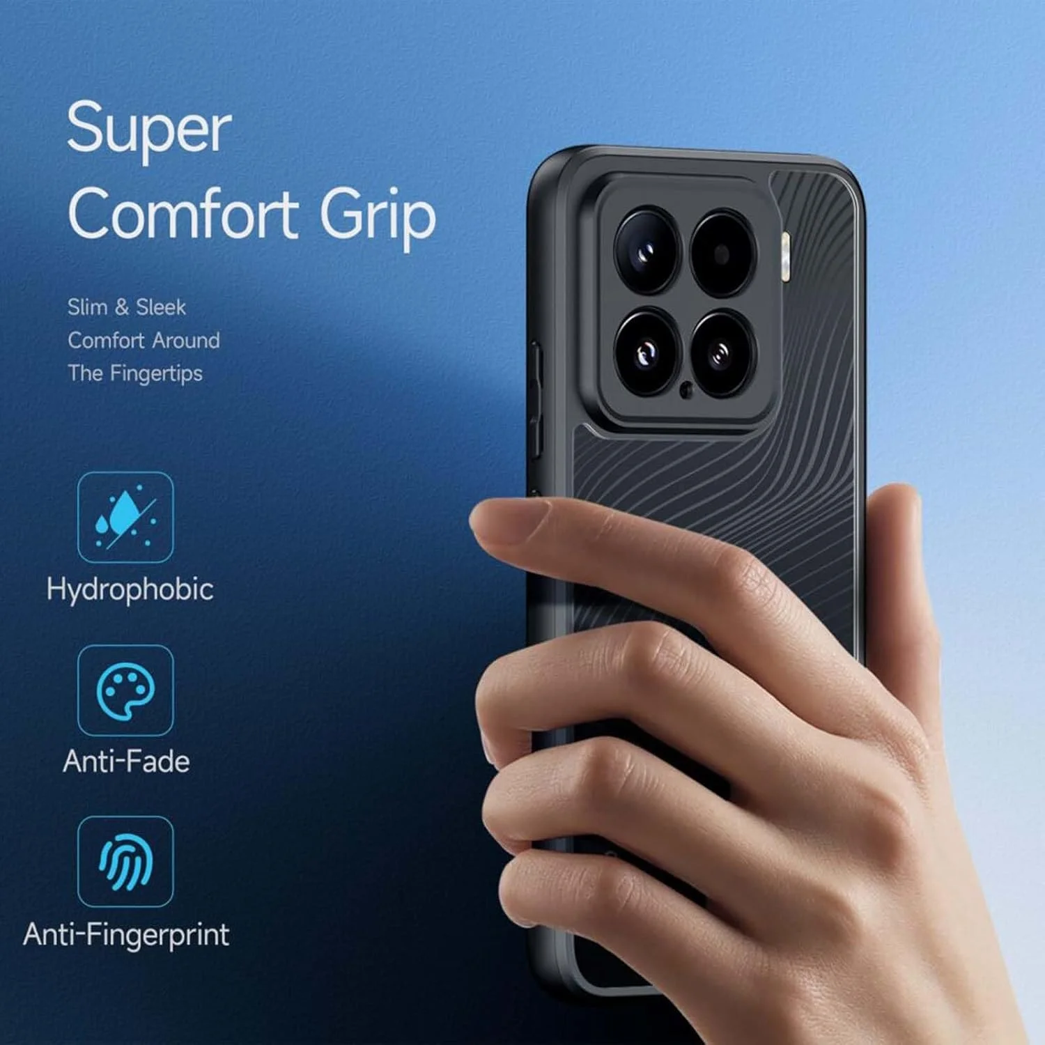 کاور گوشی OIATROE برای شیائومی 15، [باریک] [ضد اثر انگشت] [بافت مات] - مشکی