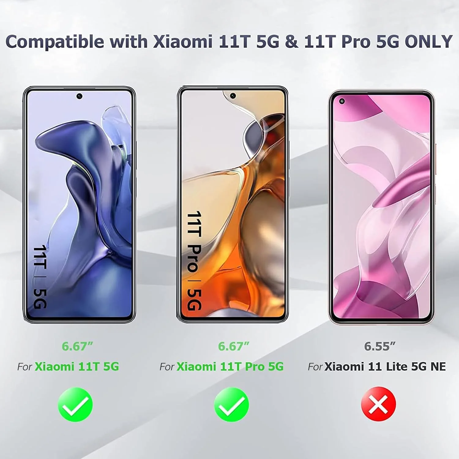 کاور محافظ گوشی باریک برای شیائومی 11T/11T Pro 5G، کاور سیلیکونی با محافظت از دوربین، داخلی نرم و انعطاف پذیر (آبی، برای شیائومی 11T/11T Pro 5G)