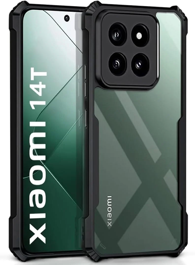 قاب محافظ شفاف تاکتیکال برای شیائومی 14T، با محافظت 360 درجه، کاور محافظ گوشی ضد ضربه، پشت سخت PC ضد خش (شفاف)