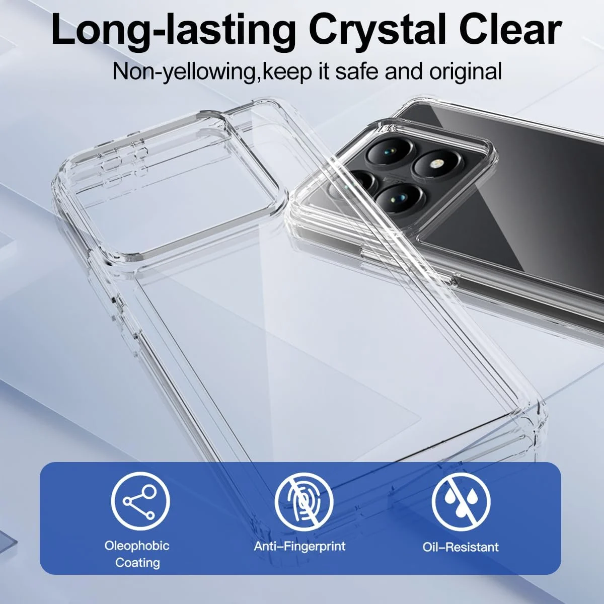 کاور محافظ کریستالی شفاف هیبریدی T Tersely سازگار با شیائومی 14T Pro 5G - فناوری TPU + پلی کربنات، ضد زردی، کاور محافظ، بامپر ضد ضربه کاور محافظ کریستالی شفاف هیبریدی T Tersely سازگار با شیائومی 14T Pro 5G - فناوری TPU + پلی کربنات، ضد زردی، کاور محافظ، بامپر ضد ضربه