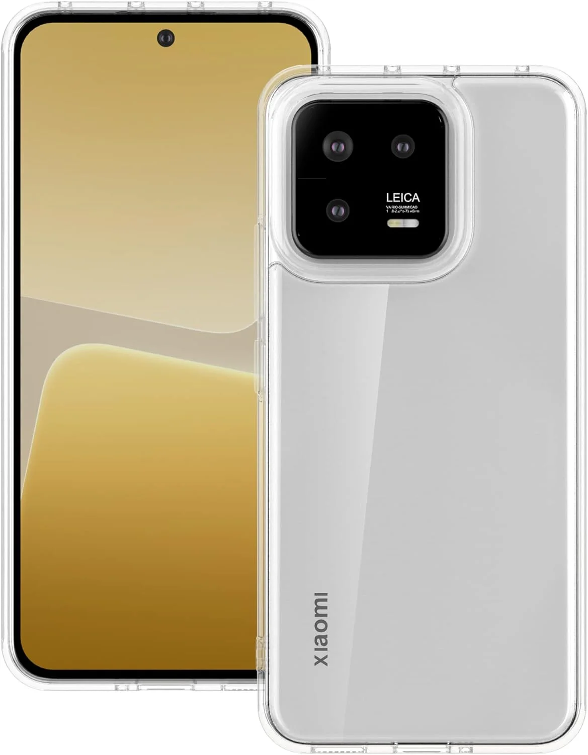 قاب شفاف Eastcoo برای گوشی شیائومی 13 5G، [پشت PC سخت + بامپر TPU نرم] [ضد زردی] [پشتیبانی از شارژ بی‌سیم] باریک و مقاوم در برابر ضربه، کاور محافظ شفاف برای شیائومی 13، شفاف