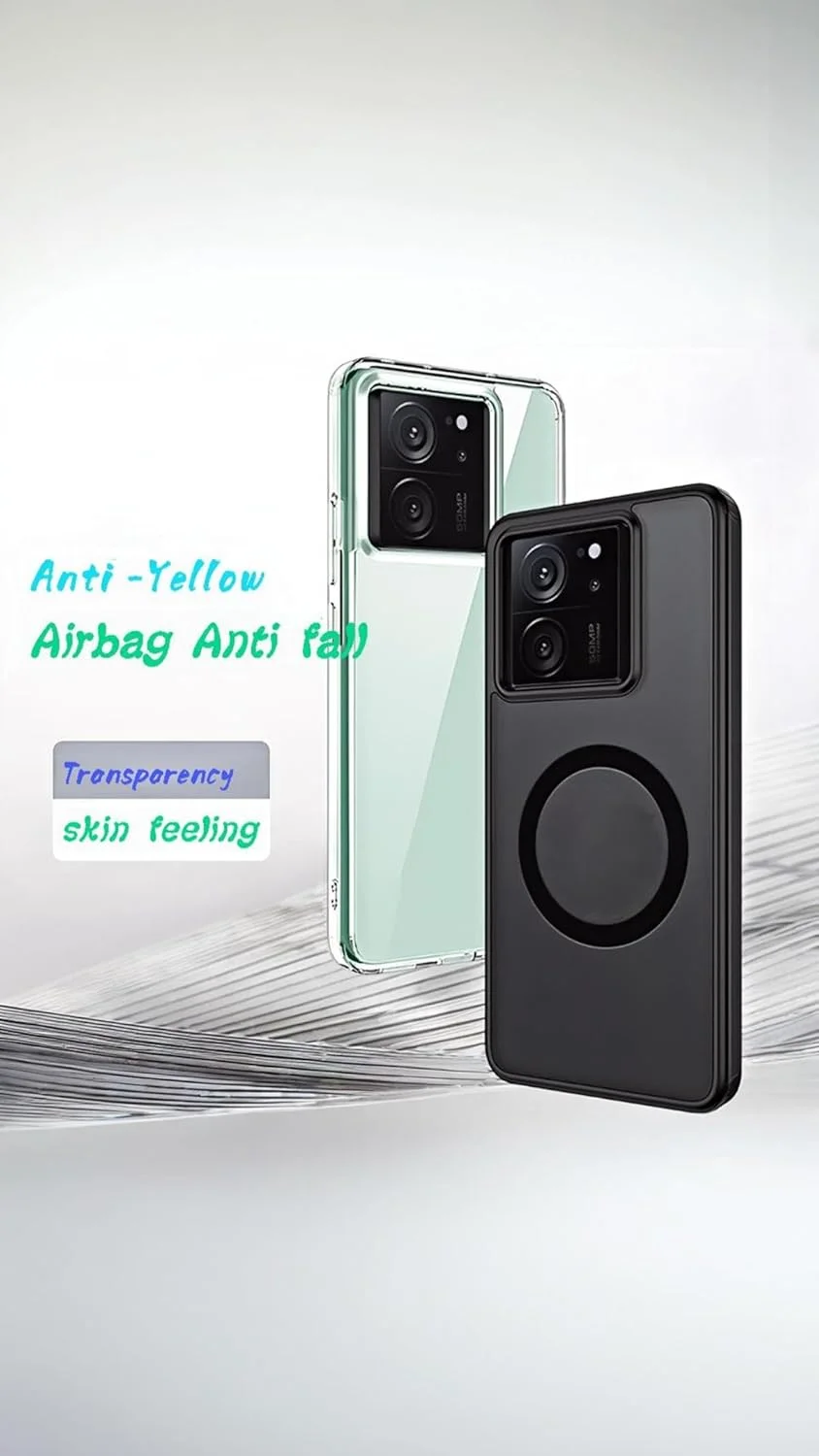 قاب محافظ شفاف ضد ضربه Sweet seven برای شیائومی 13T و 13T Pro 2023 - سازگار با Mag-Safe، ضد زردی، ضد لغزش، فوق العاده باریک (مشکی) قاب محافظ شفاف ضد ضربه Sweet seven برای شیائومی 13T و 13T Pro 2023 - سازگار با Mag-Safe، ضد زردی، ضد لغزش، فوق العاده باریک (مشکی)