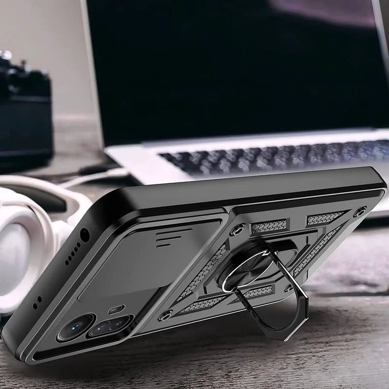 قاب محافظ شیائومی ردمی نوت 12S با استند فلزی چرخان 360 درجه، ضد ضربه نظامی، محافظ صفحه نمایش شیشه ای و قابلیت اتصال مغناطیسی به هولدر خودرو (مشکی، نوت 12S) قاب محافظ شیائومی ردمی نوت 12S با استند فلزی چرخان 360 درجه، ضد ضربه نظامی، محافظ صفحه نمایش شیشه ای و قابلیت اتصال مغناطیسی به هولدر خودرو (مشکی، نوت 12S)