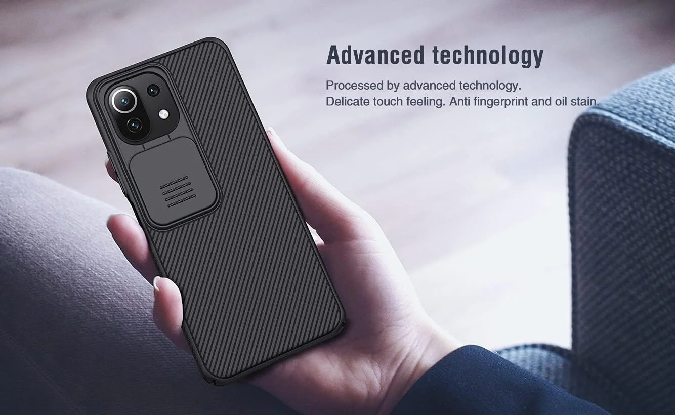 قاب محافظ نیلکین مدل ALSAFWAH مناسب برای گوشی شیائومی Mi 11 Lite، قاب محافظ دوربین نیلکین برای شیائومی 11 Lite 4G / 5G [6.55 اینچ 2021] قاب محافظ کشویی دوربین Camshield [رنگ مشکی]