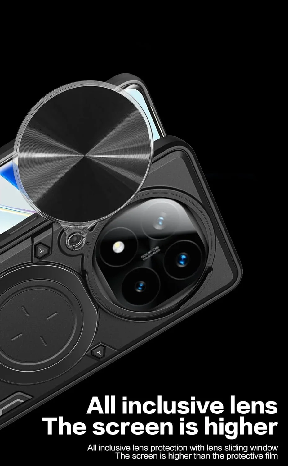 کاور محافظ گوشی شیائومی ردمی نوت ۱۴ پرو پلاس 5G با محافظ کشویی دوربین، کاور محافظ سنگین نظامی - مشکی کاور محافظ گوشی شیائومی ردمی نوت ۱۴ پرو پلاس 5G با محافظ کشویی دوربین، کاور محافظ سنگین نظامی - مشکی