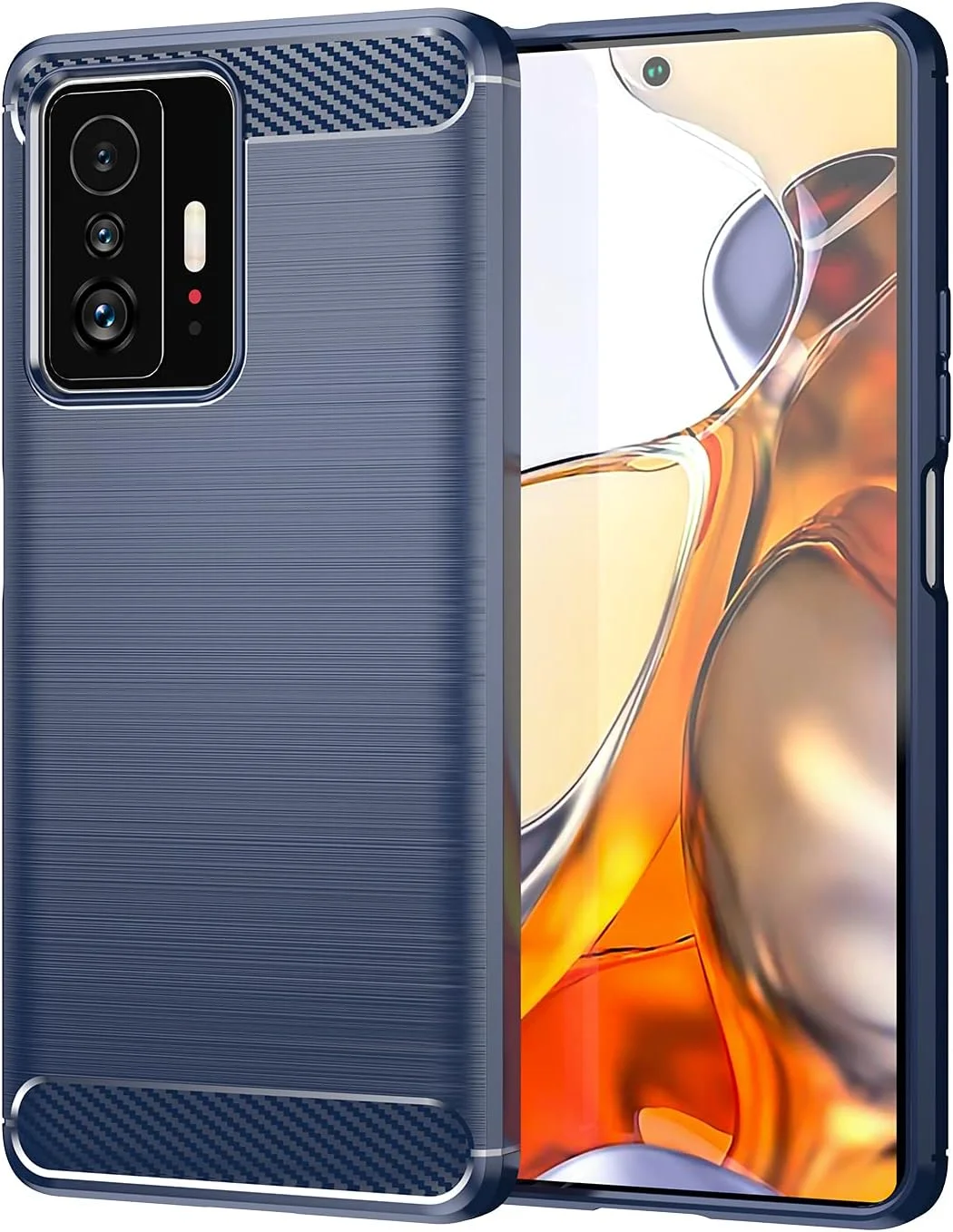 کاور اولترا اسلیم [سبک وزن] [ضد خش] [نرم] OIATROE برای گوشی های شیائومی 11T / 11T Pro - آبی