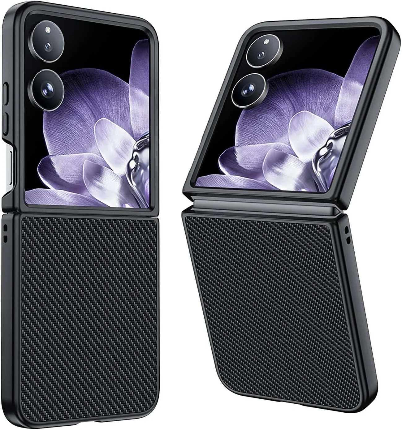 کاور گوشی OIATROE برای شیائومی میکس فلیپ، [دفع حرارت] [ضد اثر انگشت] [محافظت از دوربین پشتی] کاور فوق العاده باریک با جنس مات برای شیائومی میکس فلیپ - بافت مشکی