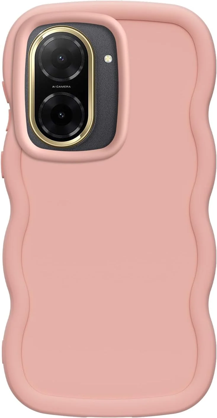 کاور سیلیکونی محافظ گوشی شیائومی ردمی A5 4G (173) با طرح موجی فانتزی و مقاوم در برابر ضربه - صورتی