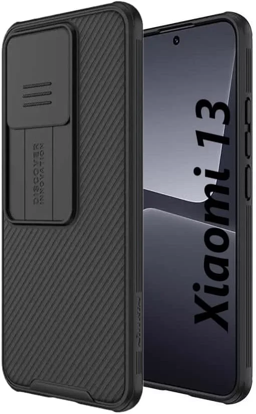 کاور محافظ کمشیلد Muzz برای شیائومی 13، قاب محافظ با محافظ دوربین، PC سخت، فوق العاده نازک، ضد خش، مشکی مناسب گوشی شیائومی Mi 13 مشکی