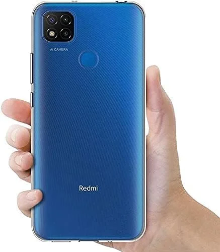 کاور محافظ گوشی شیائومی می ردمی 9C / ردمی 10A (6.53 اینچ) مای‌جین، ژله‌ای نرم TPU، بامپر، پشت شفاف