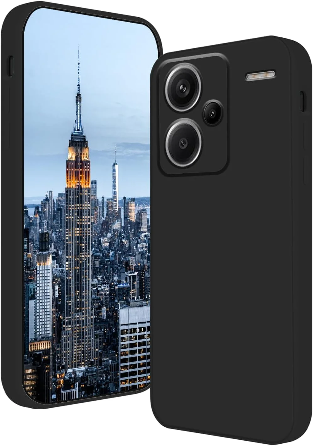 کاور محافظ سیلیکونی نرم و سبک Zubitech سازگار با گوشی شیائومی Redmi Note 13 Pro Plus 5G، ضد ضربه با محافظت از دوربین - مشکی