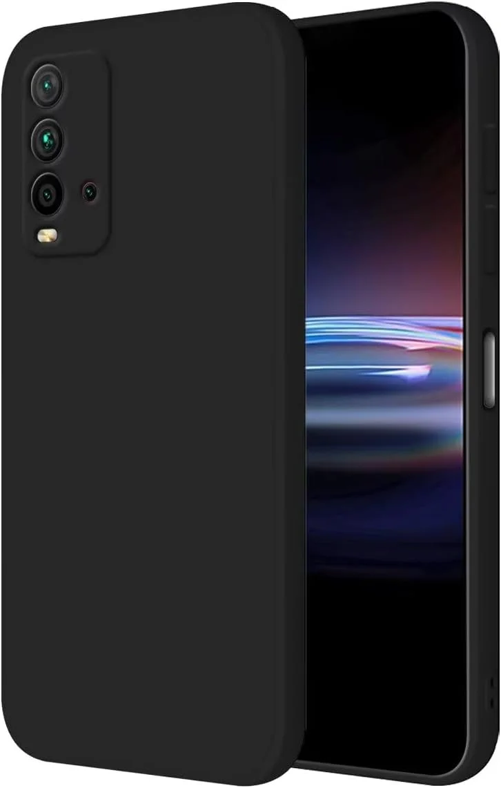 قاب گوشی موبایل هونلن برای شیائومی ردمی 9T (6.53 اینچ)، قاب سیلیکونی TPU مایع با محافظت در برابر سقوط، مشکی