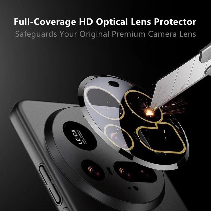 قاب باریک مغناطیسی برای شیائومی 15 اولترا 5G با محافظ لنز اپتیکال HD پوشش کامل [سازگار با مگ‌سیف]، ضد خش و ضد اثر انگشت - طلایی