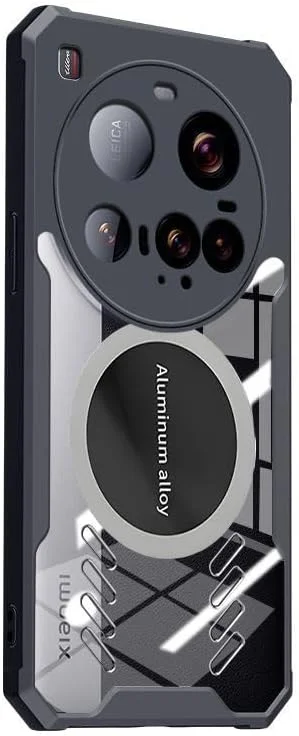 قاب محافظ گوشی شیائومی 15 Ultra 5G، [محافظ لنز دوربین برجسته]، کاور مغناطیسی مات شیائومی 15 Ultra 5G، قاب محافظ ضد ضربه گوشی، خنک کننده سریع، دفع حرارت، مشکی