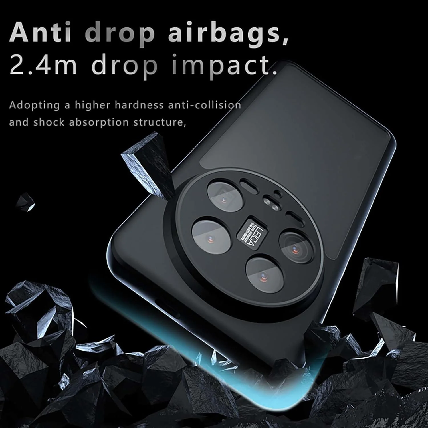 کاور محافظ گوشی شیائومی 14 اولترا، کاور محافظ سبک وزن ترکیبی از جنس PC سخت و ضربه گیر TPU نرم [طراحی مات نیمه شفاف]، مشکی