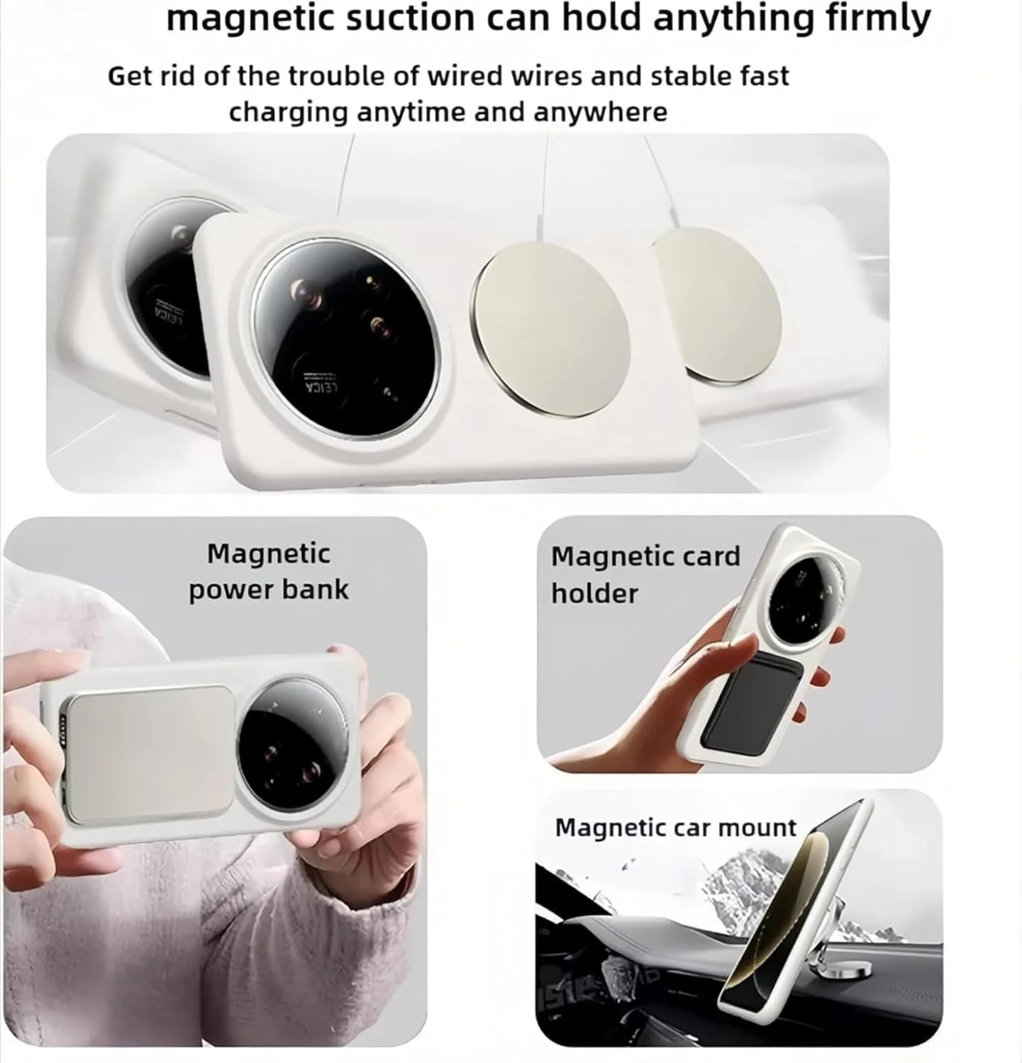 کاور سیلیکونی مایع Gruattreay سازگار با Xiaomi 15 Ultra 5G، کاور باریک و ضد ضربه با بامپر ژله ای سیلیکونی مایع [سازگار با Mag-Safe] به همراه استند حلقه ای چرخان 360 درجه (مشکی)