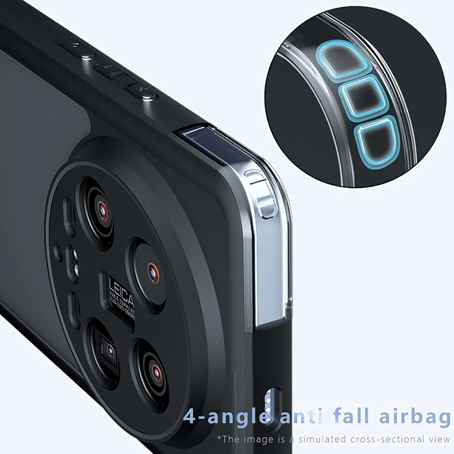 کاور محافظ گوشی شیائومی 14 اولترا، کاور محافظ سبک وزن ترکیبی از جنس PC سخت و ضربه گیر TPU نرم [طراحی مات نیمه شفاف]، مشکی