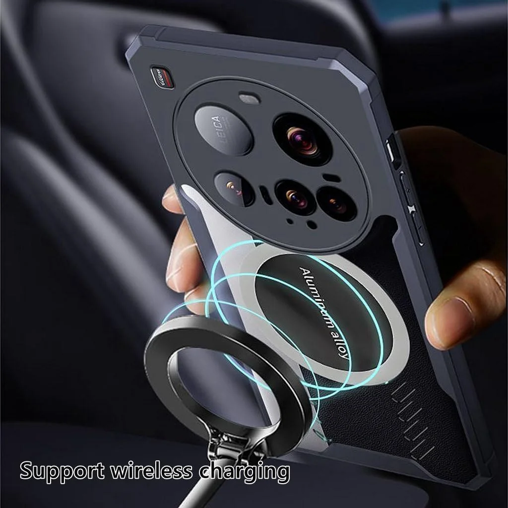 قاب محافظ گوشی شیائومی 15 Ultra 5G، [محافظ لنز دوربین برجسته]، کاور مغناطیسی مات شیائومی 15 Ultra 5G، قاب محافظ ضد ضربه گوشی، خنک کننده سریع، دفع حرارت، مشکی