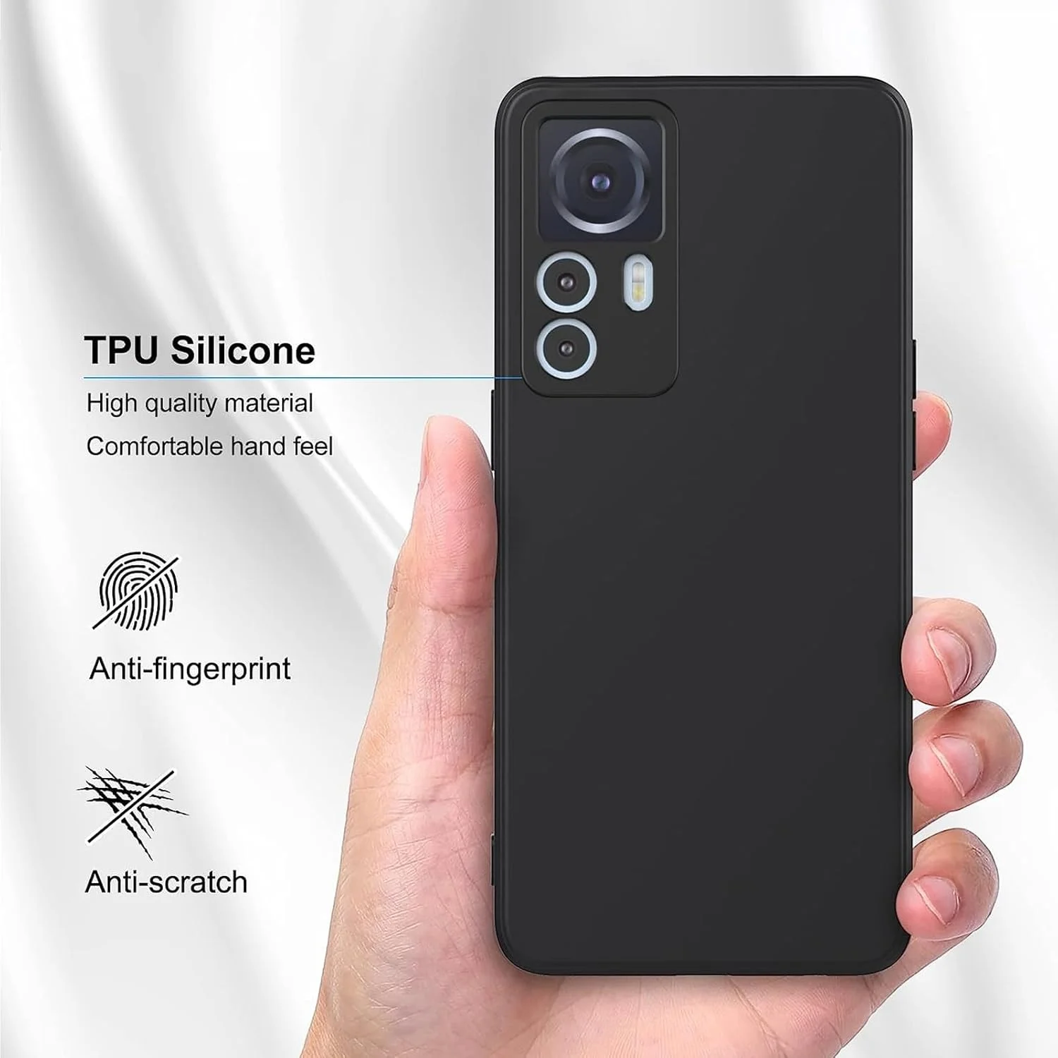کاور سیلیکونی محافظ گوشی شیائومی 12T، نازک با محافظت از دوربین، داخلی نرم، باریک و انعطاف پذیر (مناسب برای شیائومی 12T - مشکی) کاور سیلیکونی محافظ گوشی شیائومی 12T، نازک با محافظت از دوربین، داخلی نرم، باریک و انعطاف پذیر (مناسب برای شیائومی 12T - مشکی)