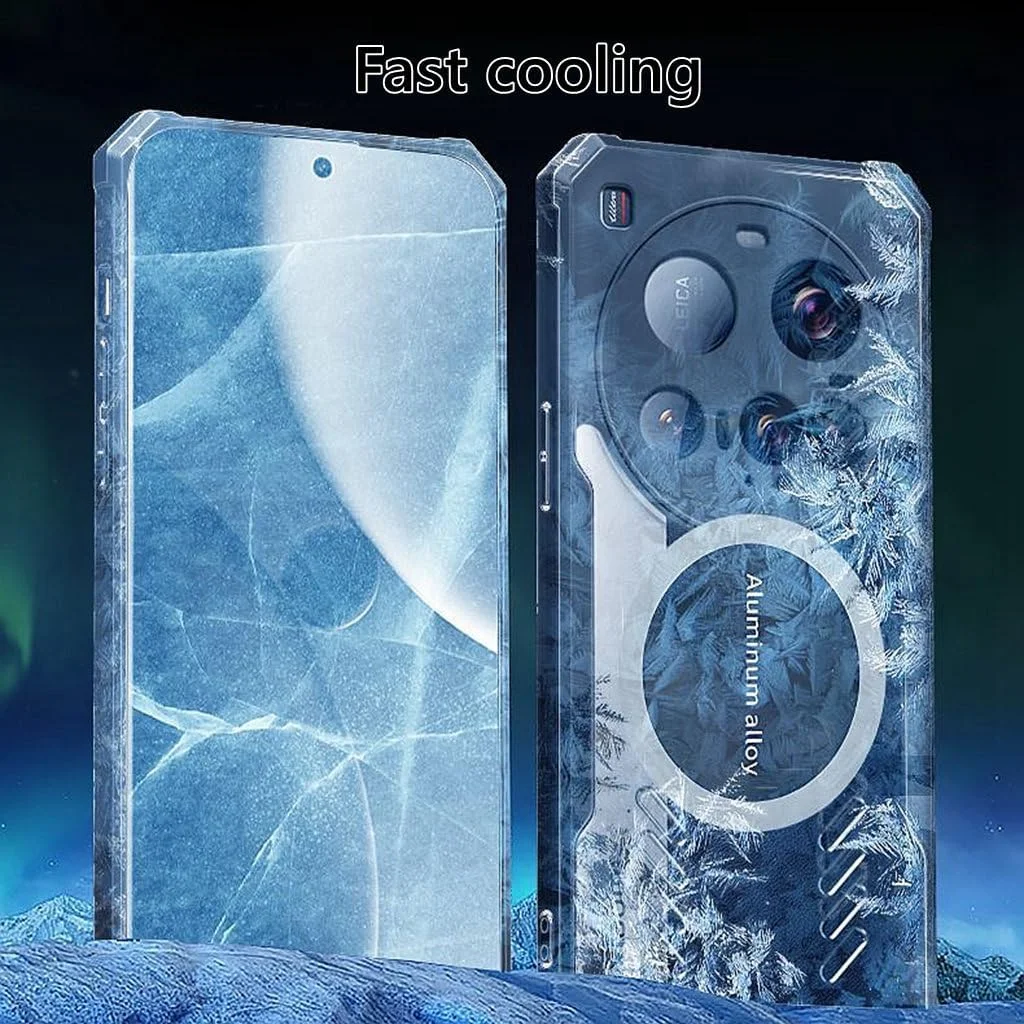 قاب محافظ گوشی شیائومی 15 Ultra 5G، [محافظ لنز دوربین برجسته]، کاور مغناطیسی مات شیائومی 15 Ultra 5G، قاب محافظ ضد ضربه گوشی، خنک کننده سریع، دفع حرارت، مشکی