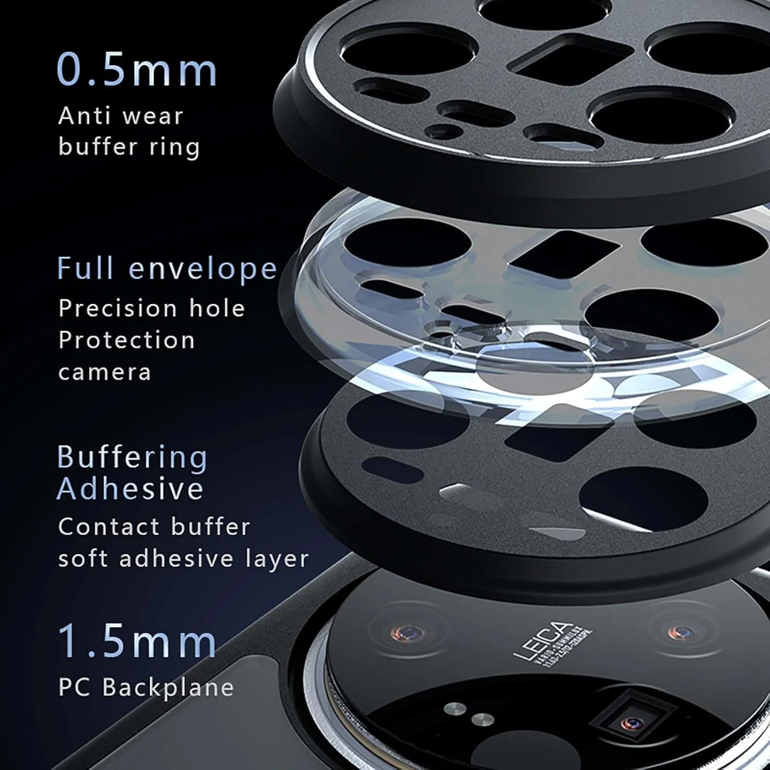 کاور محافظ گوشی شیائومی 14 اولترا، کاور محافظ سبک وزن ترکیبی از جنس PC سخت و ضربه گیر TPU نرم [طراحی مات نیمه شفاف]، مشکی