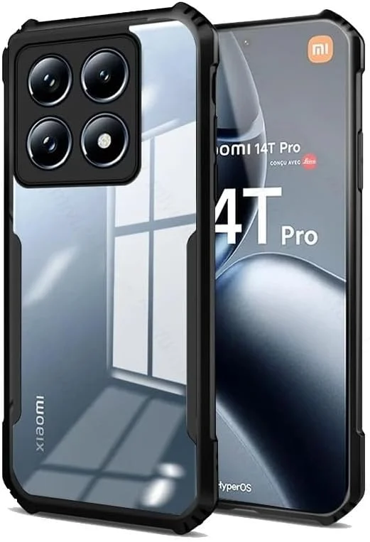 کاور محافظ گوشی شیائومی 14T Pro، ضد ضربه، ضد عرق، ضد اثر انگشت، ساخته شده از TPU+PC شفاف، مناسب برای Mi 14T Pro