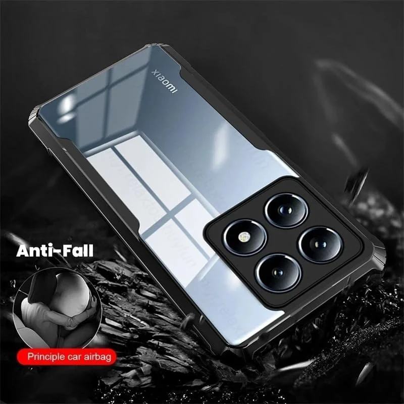 کاور محافظ گوشی شیائومی 14T Pro، ضد ضربه، ضد عرق، ضد اثر انگشت، ساخته شده از TPU+PC شفاف، مناسب برای Mi 14T Pro