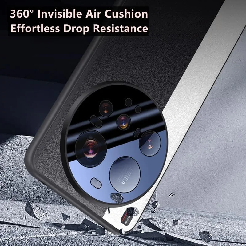 قاب چرمی برای شیائومی 15 اولترا 5G، [محافظ لنز شیشه ای حرارت دیده] محافظت فوق العاده سبک و باریک از دوربین، قاب ضربه گیر TPU چرمی PU برای شیائومی 15 اولترا 5G، مشکی و سفید