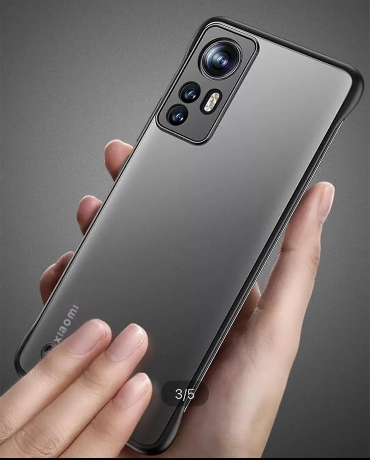 کاور پشتی گوشی شیائومی 12 پرو 5G مدل REALCASE | باریک، نیمه شفاف، بدون فریم، مات، سخت | کاور پشتی بامپر TPU نرم و ضد ضربه برای شیائومی 12 پرو 5G (مشکی)