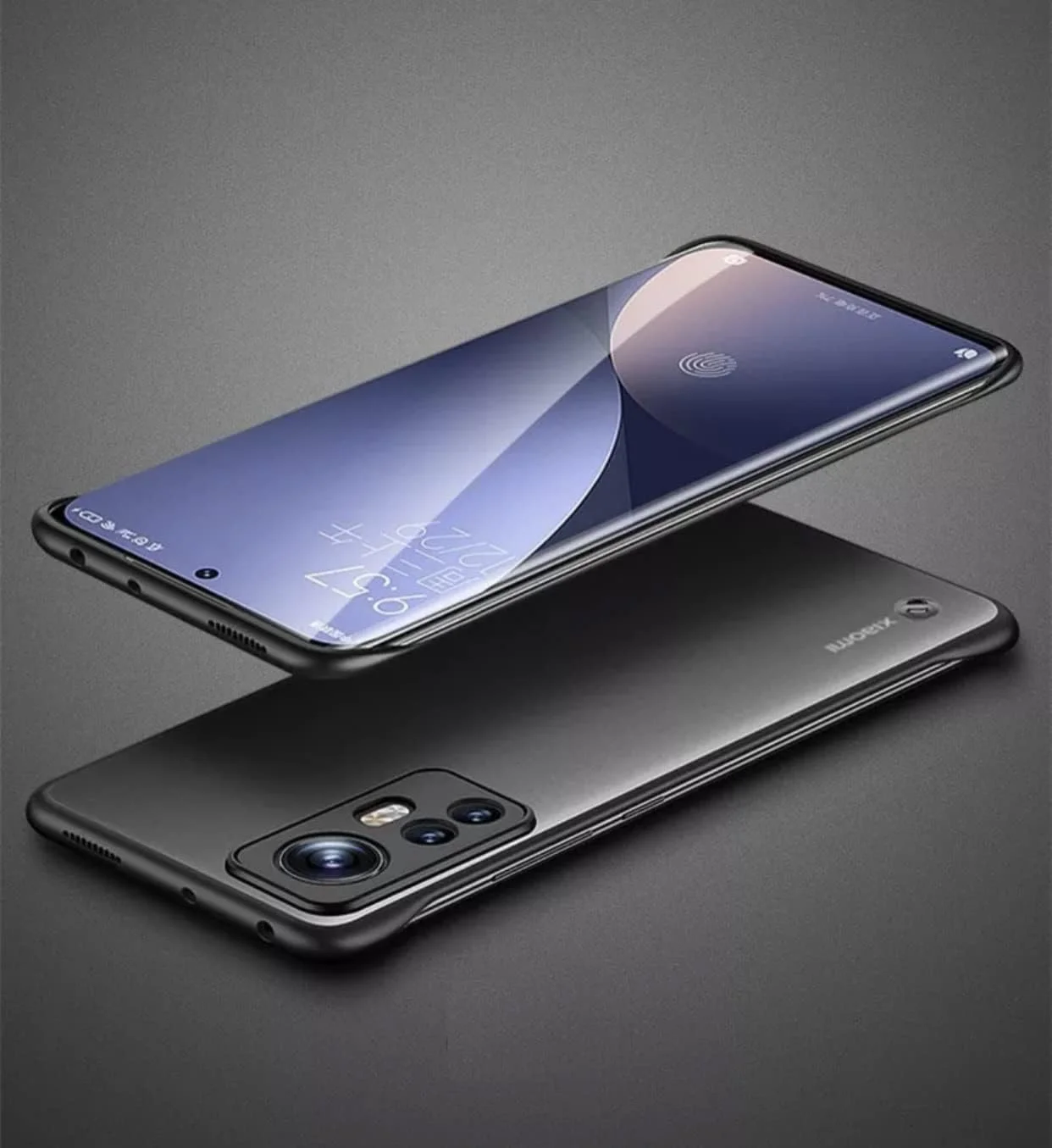 کاور پشتی گوشی شیائومی 12 پرو 5G مدل REALCASE | باریک، نیمه شفاف، بدون فریم، مات، سخت | کاور پشتی بامپر TPU نرم و ضد ضربه برای شیائومی 12 پرو 5G (مشکی)