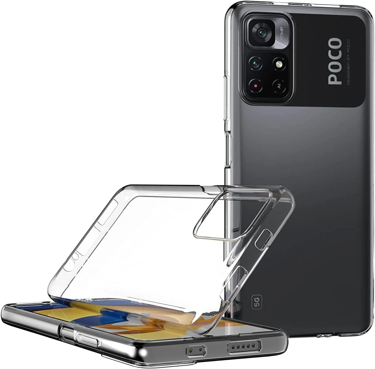 کاور مای جین مناسب برای گوشی شیائومی پوکو M4 پرو 5G / ردمی نوت 11T 5G (6.6 اینچ)، ژله ای نرم TPU، بامپر، کاور پشتی شفاف کاور مای جین مناسب برای گوشی شیائومی پوکو M4 پرو 5G / ردمی نوت 11T 5G (6.6 اینچ)، ژله ای نرم TPU، بامپر، کاور پشتی شفاف