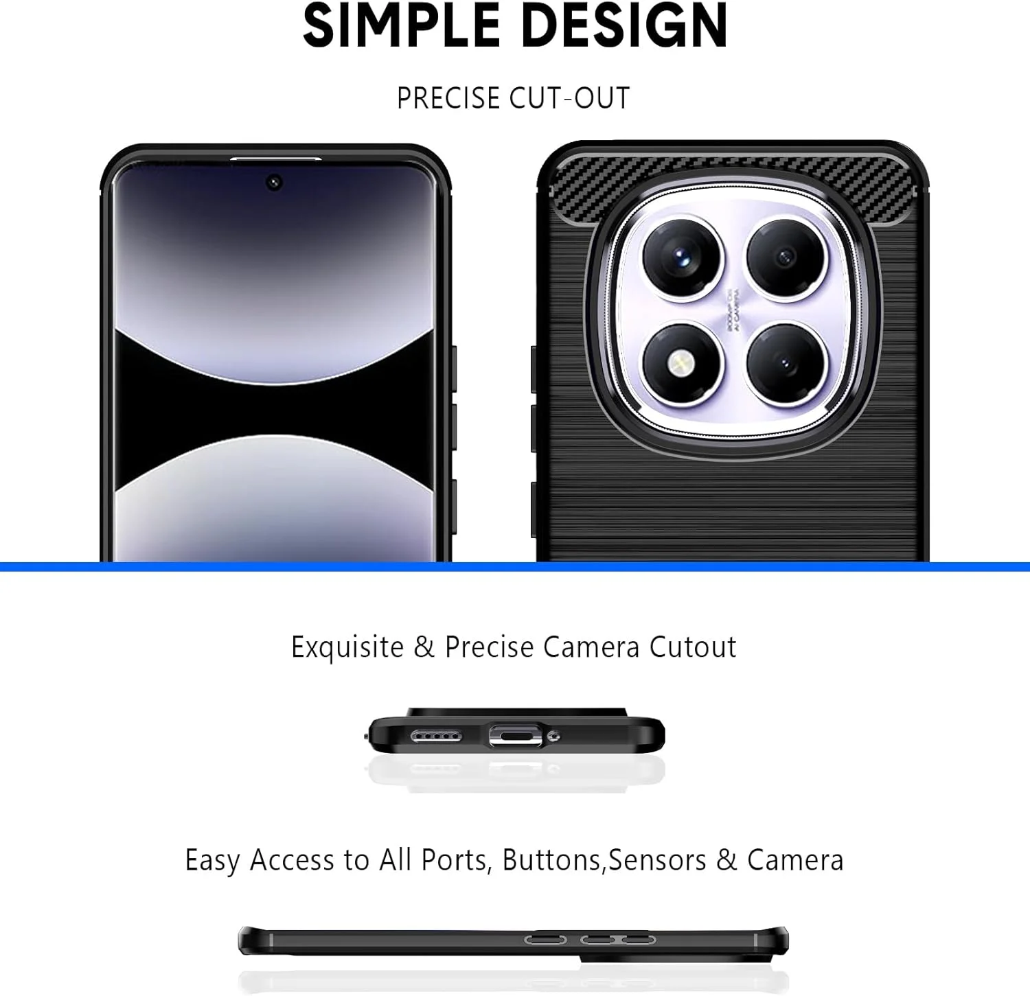 کاور محافظ گوشی شیائومی ردمی نوت 14 پرو/پوکو X7 5G، کاور ضد ضربه ردمی نوت 14 پرو با بافت فیبر کربنی، ساخته شده از TPU نرم و انعطاف پذیر، مقاوم در برابر خط و خش، مشکی کاور محافظ گوشی شیائومی ردمی نوت 14 پرو/پوکو X7 5G، کاور ضد ضربه ردمی نوت 14 پرو با بافت فیبر کربنی، ساخته شده از TPU نرم و انعطاف پذیر، مقاوم در برابر خط و خش، مشکی