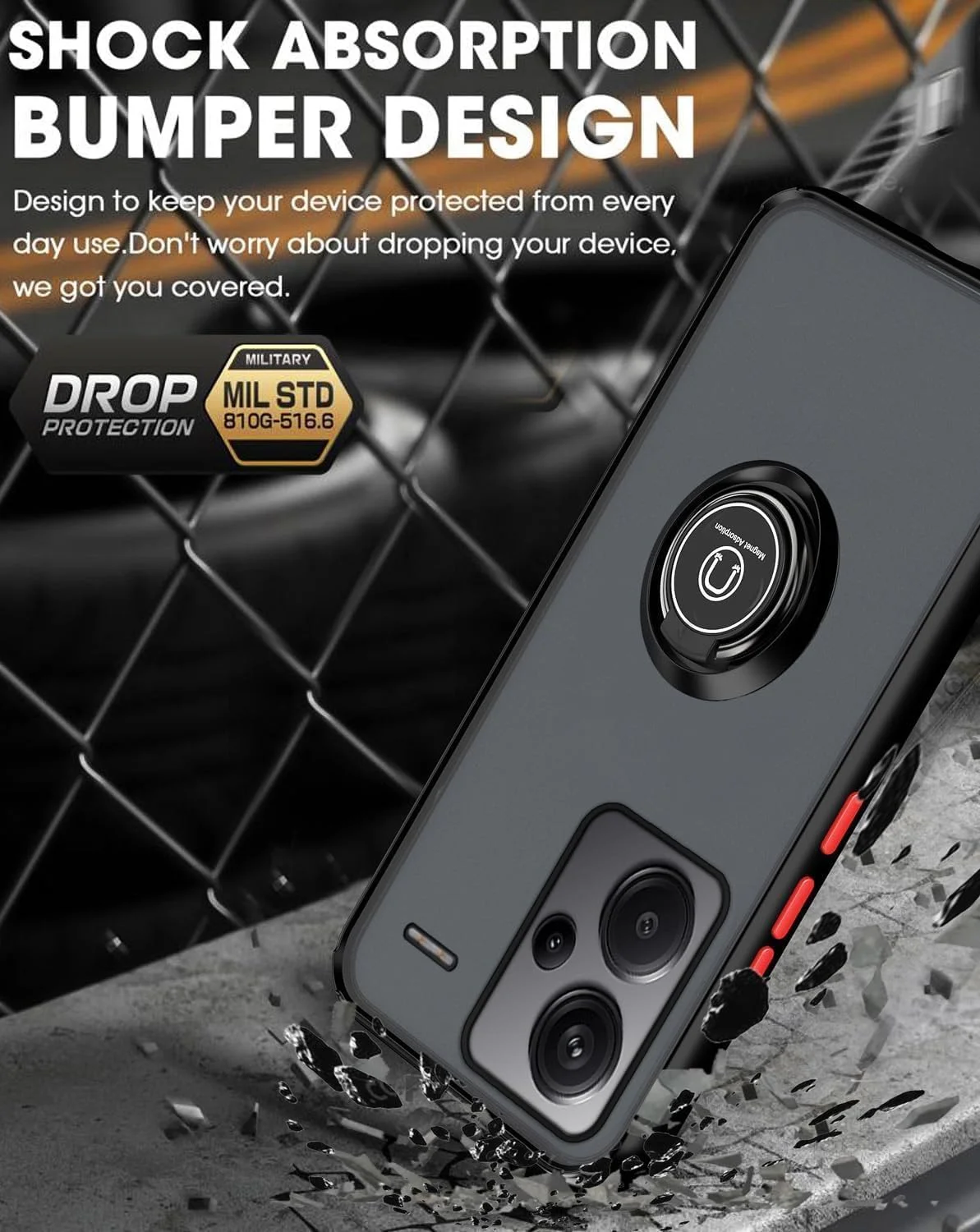 قاب گوشی شیائومی ردمی نوت 13 پرو پلاس 5G، کاور محافظ آهنربایی با حلقه و پایه تاشو، قاب مات و یخزده، سبک وزن با قابلیت جذب شوک در سطح نظامی برای ردمی نوت 13 پرو پلاس 5G (آبی) قاب گوشی شیائومی ردمی نوت 13 پرو پلاس 5G، کاور محافظ آهنربایی با حلقه و پایه تاشو، قاب مات و یخزده، سبک وزن با قابلیت جذب شوک در سطح نظامی برای ردمی نوت 13 پرو پلاس 5G (آبی)