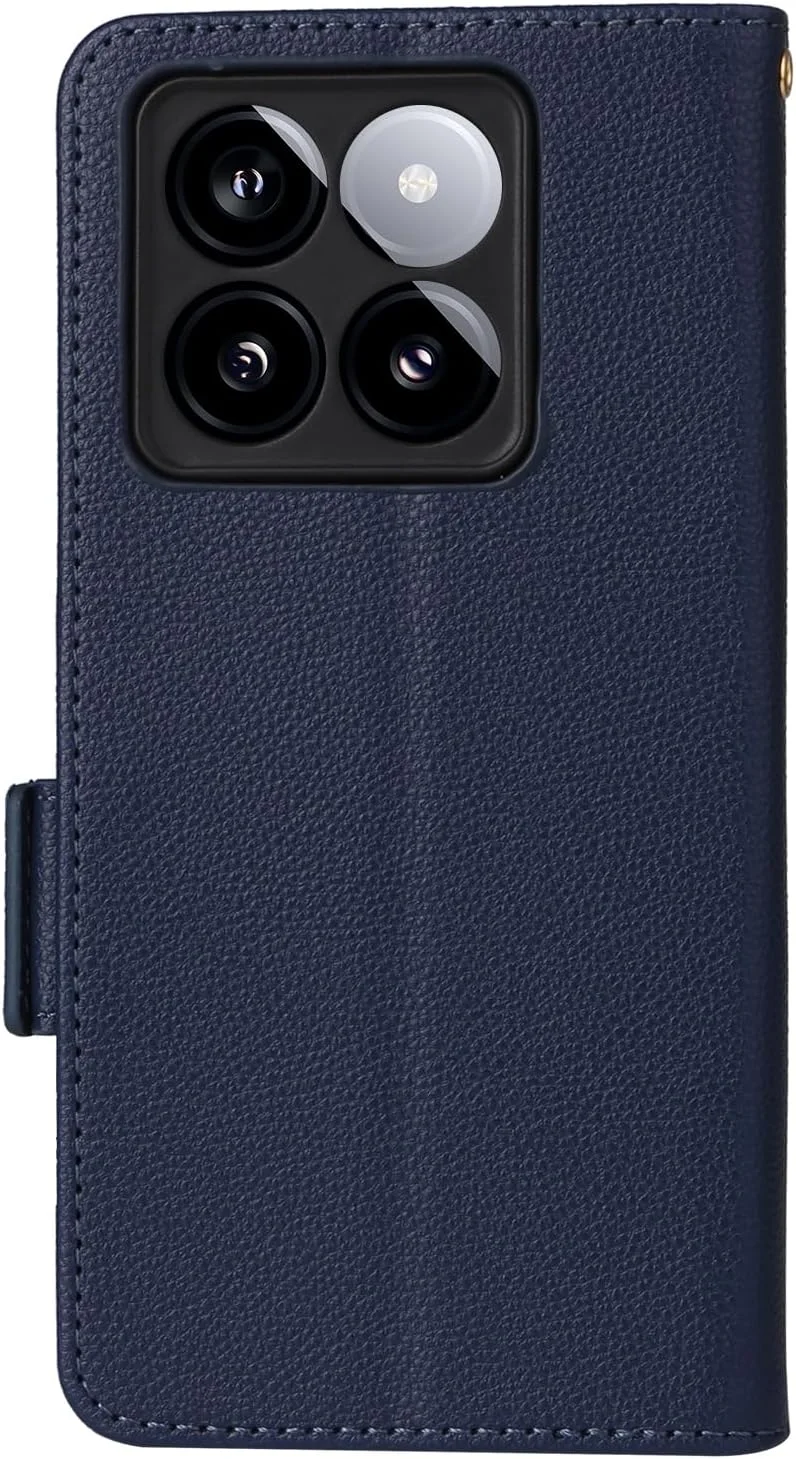 کیف پول و کاور استند OIATROE برای شیائومی 14T - دارای قفل مغناطیسی، کیف پول چرمی تاشو بسیار باریک برای شیائومی 14T - آبی کیف پول و کاور استند OIATROE برای شیائومی 14T - دارای قفل مغناطیسی، کیف پول چرمی تاشو بسیار باریک برای شیائومی 14T - آبی