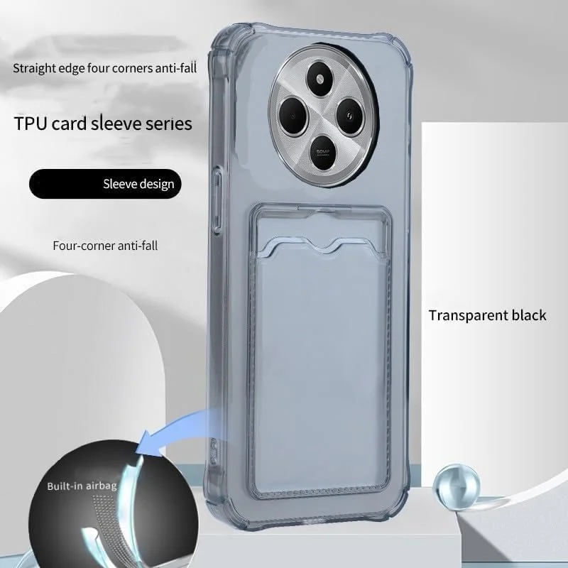 قاب گوشی سازگار با شیائومی ردمی 14C 4G، دارای جای کارت، TPU نرم و شفاف، ضد زردی، ضد ضربه، کاور محافظ شفاف گوشی با جای کارت قاب گوشی سازگار با شیائومی ردمی 14C 4G، دارای جای کارت، TPU نرم و شفاف، ضد زردی، ضد ضربه، کاور محافظ شفاف گوشی با جای کارت