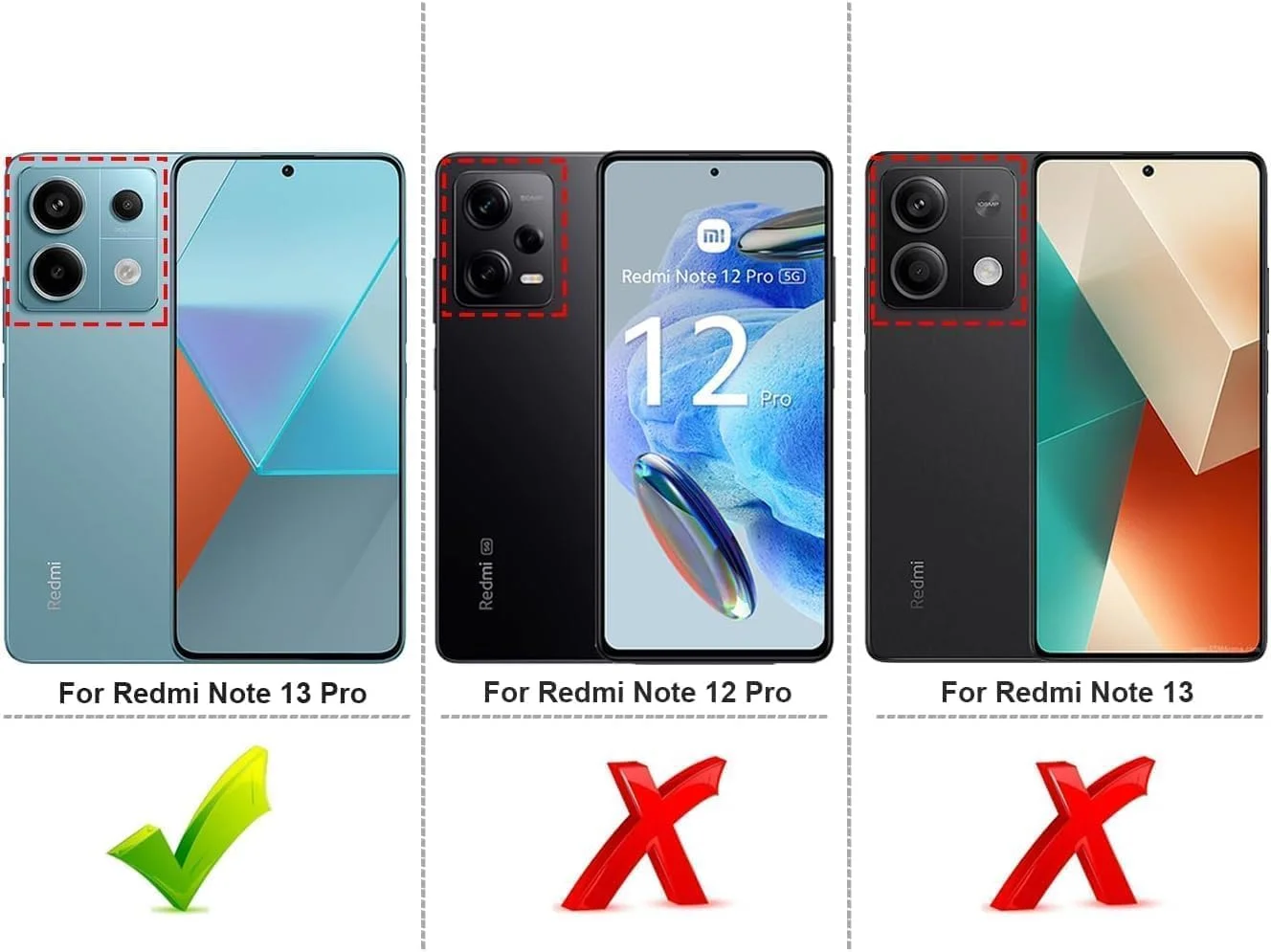 کاور سیلیکونی TPU سازگار با گوشی شیائومی ردمی نوت 13 پرو 5G / پوکو X6 5G، محافظ سبک و مقاوم در برابر ضربه با محافظت از دوربین (مشکی)