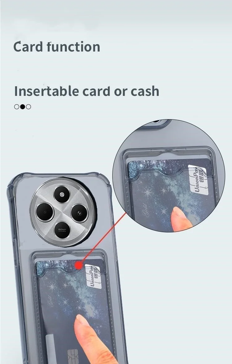 قاب گوشی سازگار با شیائومی ردمی 14C 4G، دارای جای کارت، TPU نرم و شفاف، ضد زردی، ضد ضربه، کاور محافظ شفاف گوشی با جای کارت قاب گوشی سازگار با شیائومی ردمی 14C 4G، دارای جای کارت، TPU نرم و شفاف، ضد زردی، ضد ضربه، کاور محافظ شفاف گوشی با جای کارت